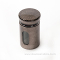 Hot selling black hexagonal spice jars set sealed can can keep fresh and easy to clean. It can be used in the kitchen